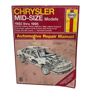 Haynes #1337 Auto Repair Manual Chrysler Mid-Size Models 1982-1989 LeBaron